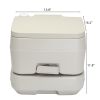 2.6 Gallon Portable Removable Flush Toilet with Double Outlet