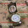 Military Lensatic Sighting Compass; Survival Tactical Backpacking Compact; Handheld Gear With Carry Bag; Waterproof Compass For Hiking Camping Hunting