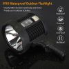 30000LM Rechargeable LED Searchlight IPX6 Waterproof Portable Handheld Spotlight