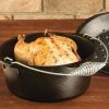 Cast Iron 5 Quart Seasoned Cast Iron Dutch Oven With Bail Handle