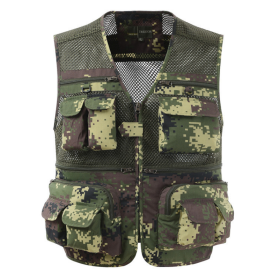 Multi-pocket Men's Professional Photography Vest (Option: Green Electronics-3XL)