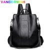 Ladies Anti-theft Soft Leather Backpack Women Vintage Shoulder Bag High Capacity Bag